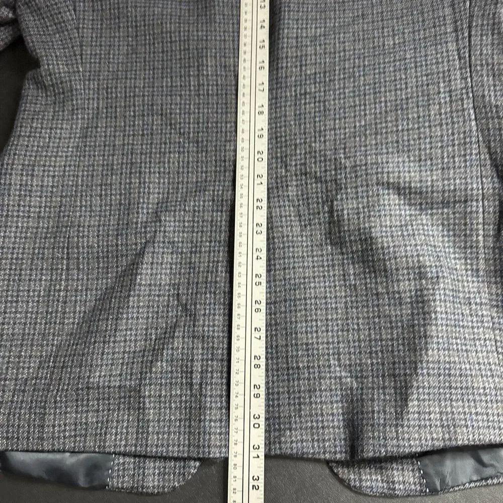 Tommy Hilfiger 42R Blazer‎ Sport Coat Mens Gray Check Wool